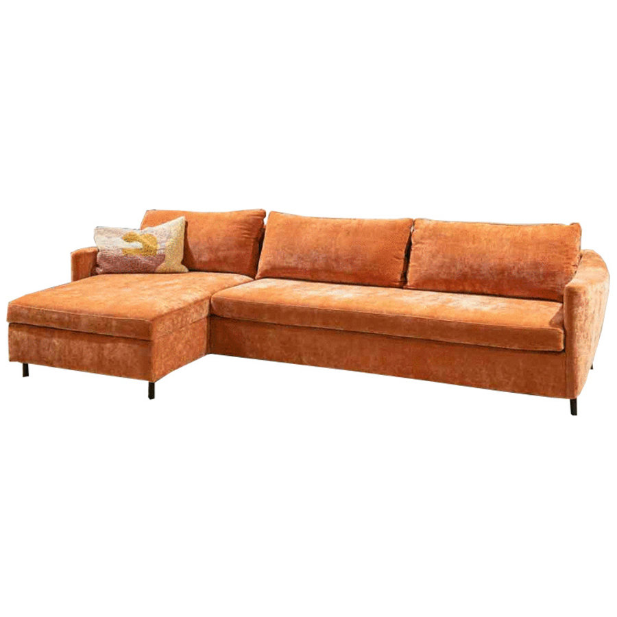 Frances 3-Zits + Chaise Lounge Slaapbank Rust Rechts/Links Frances 3-Zits + Chaise Lounge Slaapbank Rust Rechts/Links