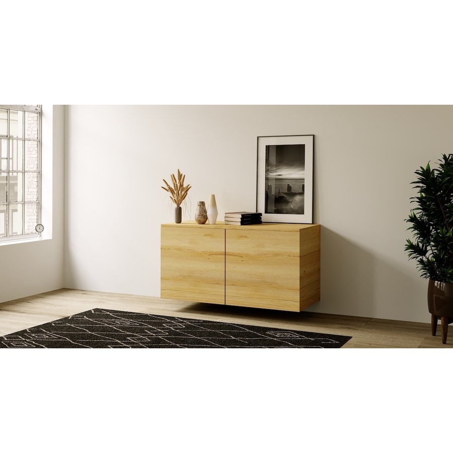 Neve Trendy 120 cm Zwevend Dressoir Eiken Neve Trendy 120 cm Zwevend Dressoir Eiken
