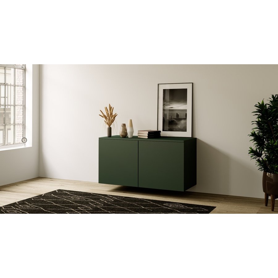 Neve Soft Pro 123 cm Zwevend Dressoir Groen Neve Soft Pro 123 cm Zwevend Dressoir Groen