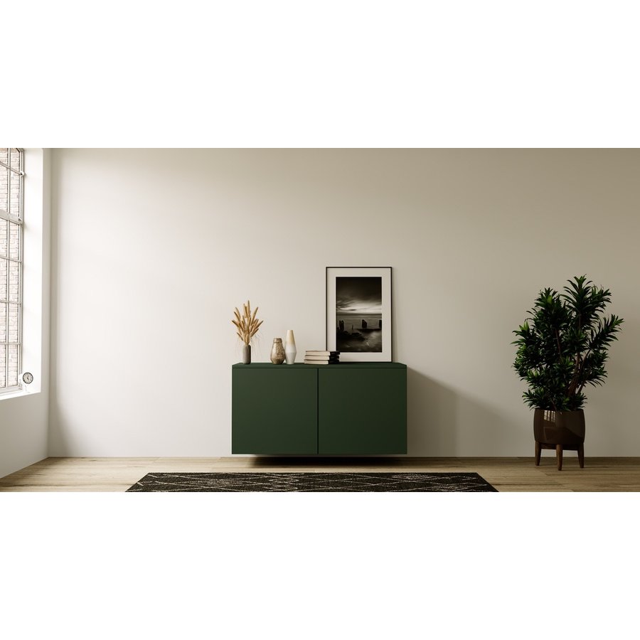 Neve Soft Pro 123 cm Zwevend Dressoir Groen Neve Soft Pro 123 cm Zwevend Dressoir Groen