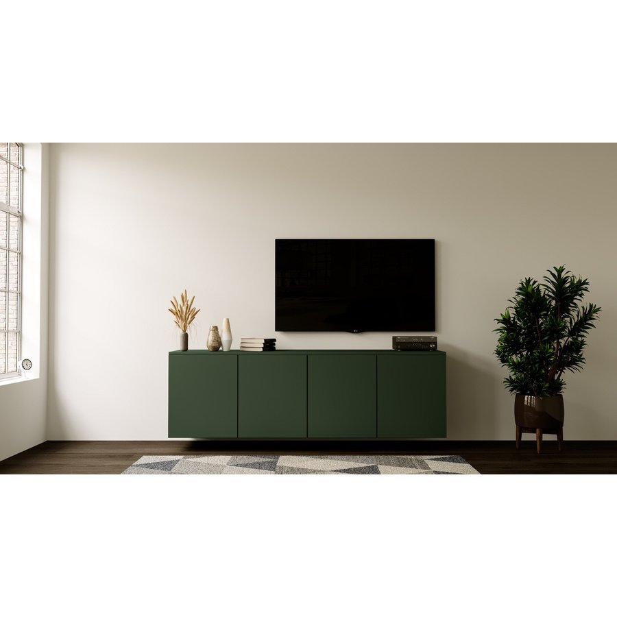 Neve Soft Pro 163 cm Zwevend Dressoir Groen Neve Soft Pro 163 cm Zwevend Dressoir Groen