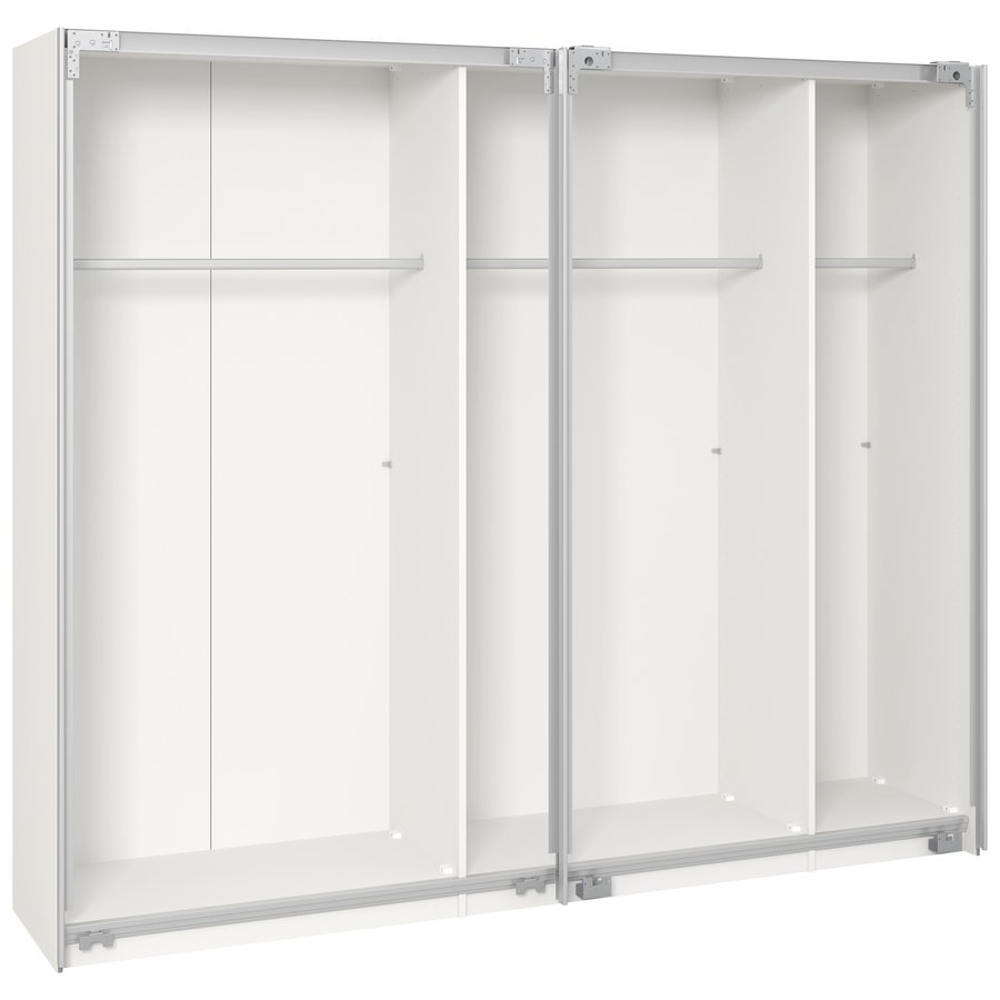 Blanche Schuifdeurkast Wit/Spiegel 253 cm Blanche Schuifdeurkast Wit/Spiegel 253 cm