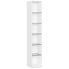 Open Kast met Legplanken Wit / Gerookt Glas