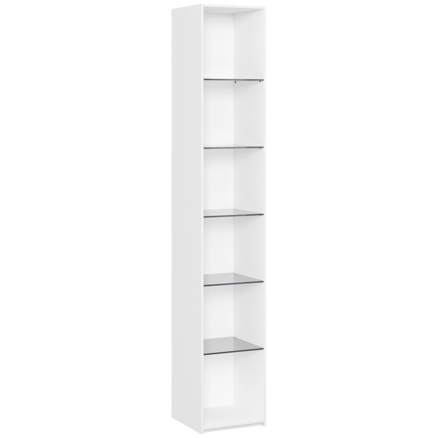 Open Kast met Legplanken Wit / Gerookt Glas Open Kast met Legplanken Wit / Gerookt Glas