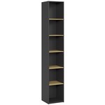 Jutzler Open Kast met Legplanken Zwart / Eiken Jutzler Open Kast met Legplanken Zwart / Eiken