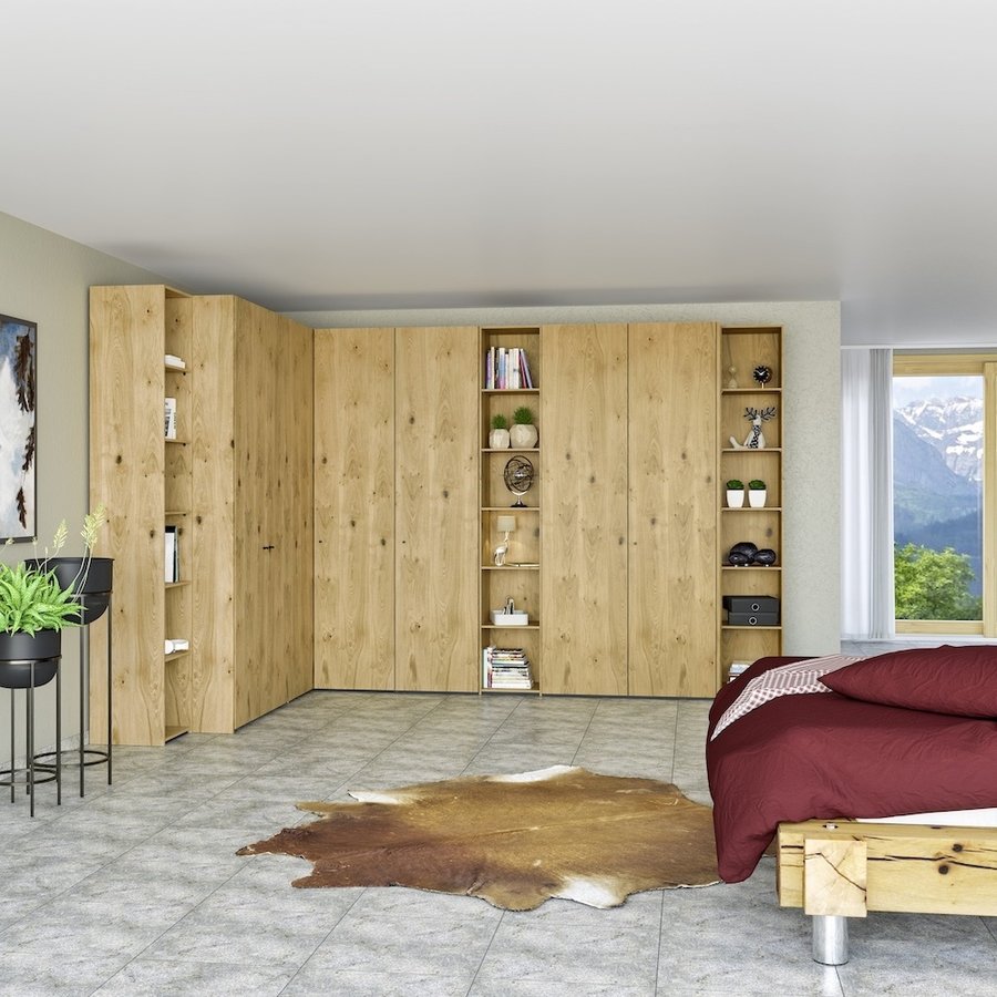 Open Kast met Legplanken Gefineerd Eiken