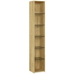 Jutzler Open Kast met Legplanken Gefineerd Eiken / Gerookt Glas