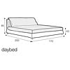 Lotus Outdoor Daybed Gebroken Wit