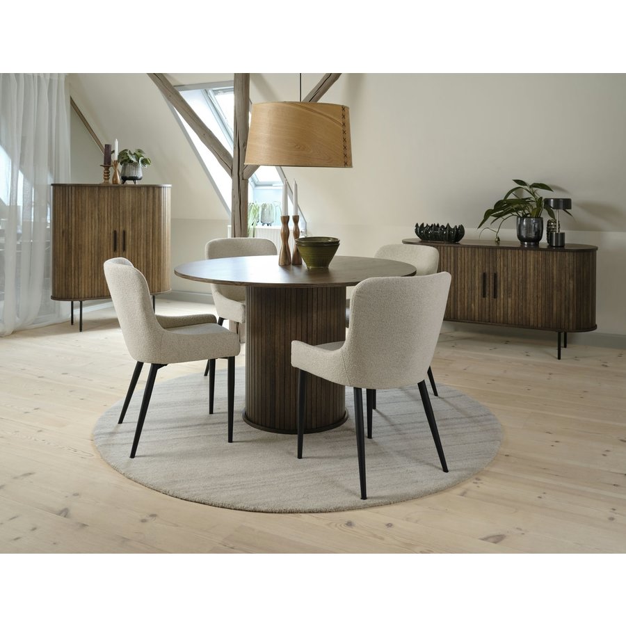 Nola Ronde Eettafel Gerookt Eiken Nola Ronde Eettafel Gerookt Eiken