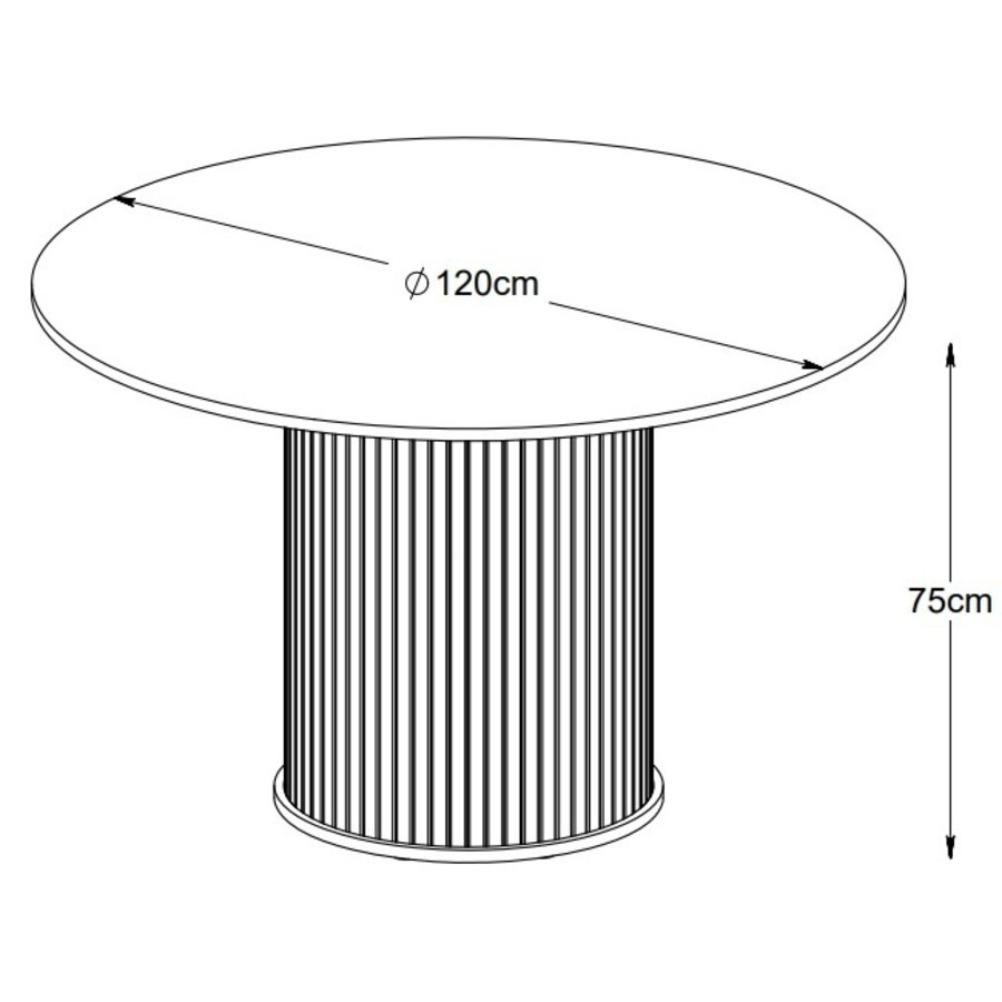 Nola Ronde Eettafel Zwart Nola Ronde Eettafel Zwart