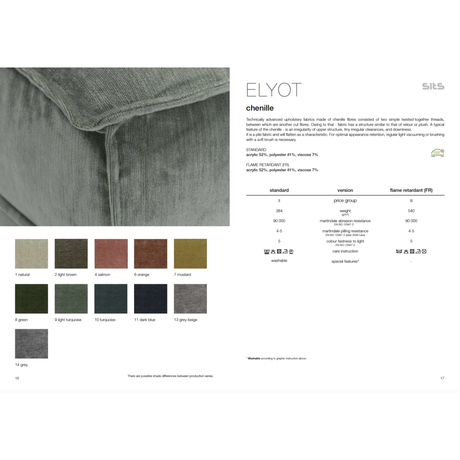 Sits Elyot Grijs / Beige Stof