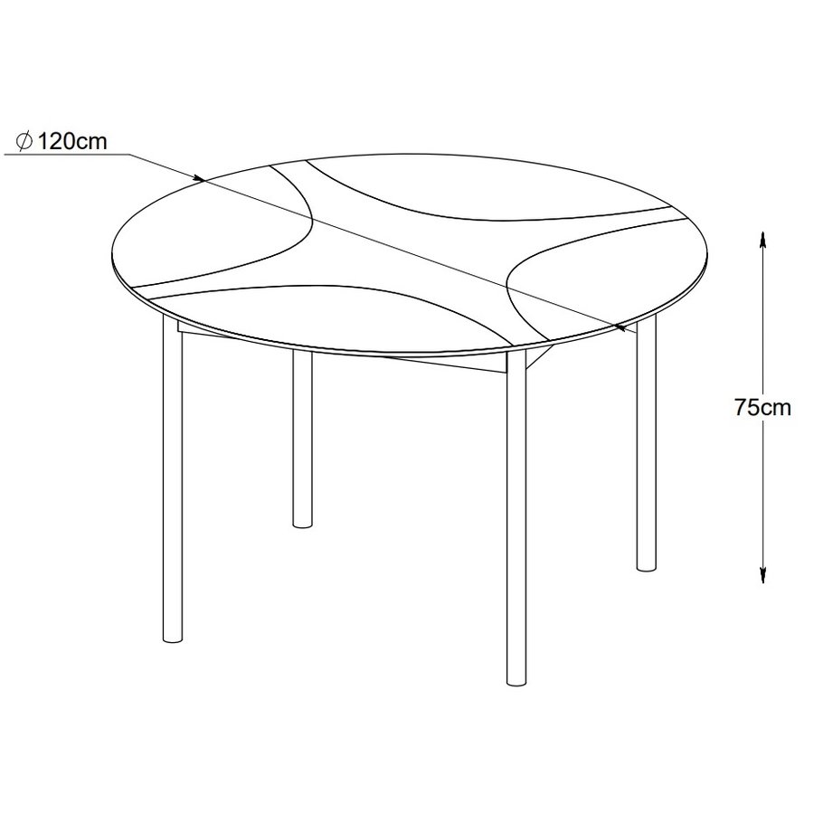 Latina Ronde Eettafel