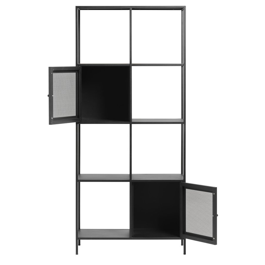 Malibu Boekenkast 2-Deuren H180 cm Zwart Malibu Boekenkast 2-Deuren H180 cm Zwart