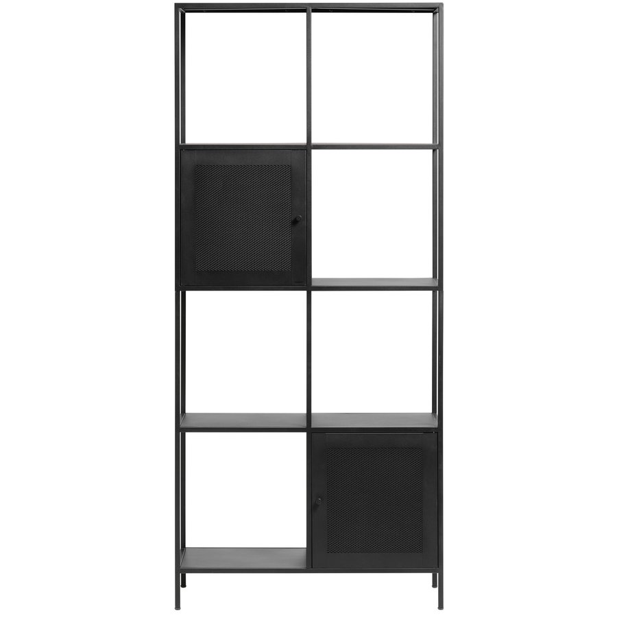 Malibu Boekenkast 2-Deuren H180 cm Zwart Malibu Boekenkast 2-Deuren H180 cm Zwart