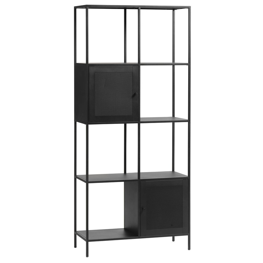 Malibu Boekenkast 2-Deuren H180 cm Zwart Malibu Boekenkast 2-Deuren H180 cm Zwart