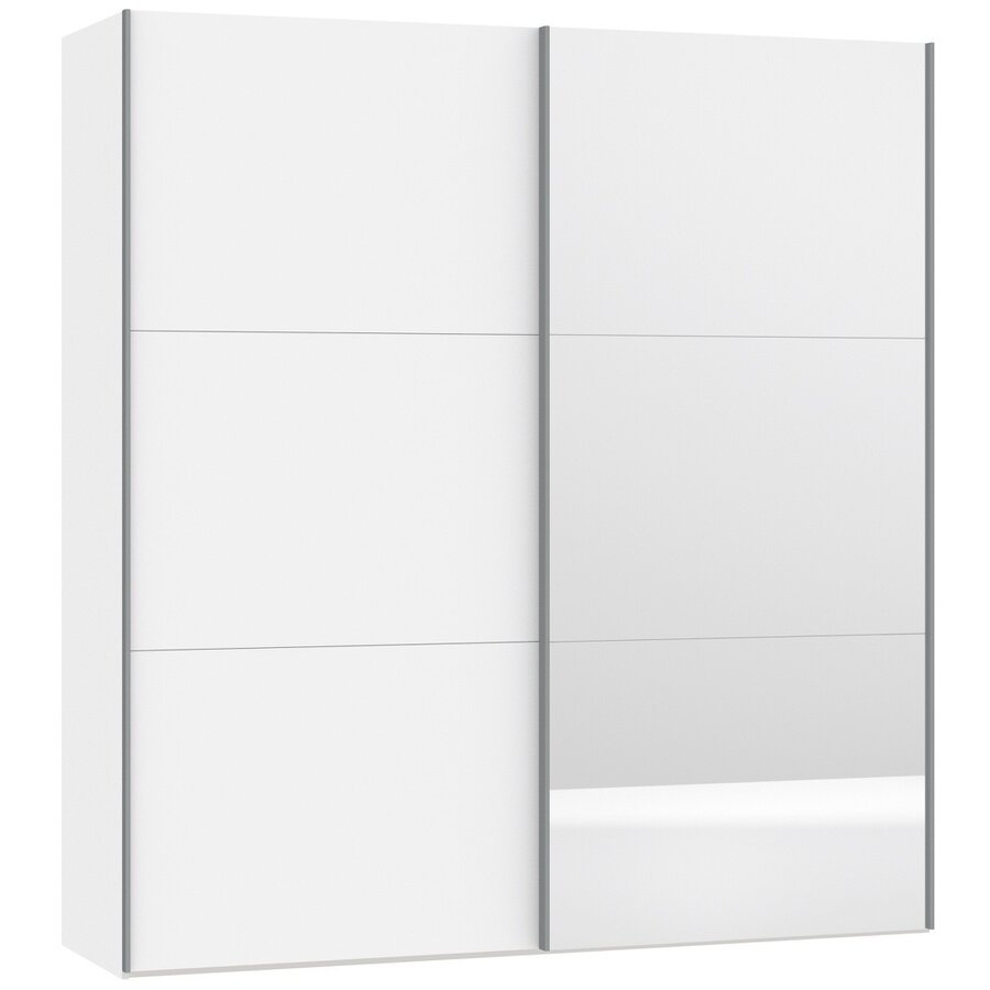 Wit / Spiegel 202 cm Schuifdeur Halkast Wit / Spiegel 202 cm Schuifdeur Halkast