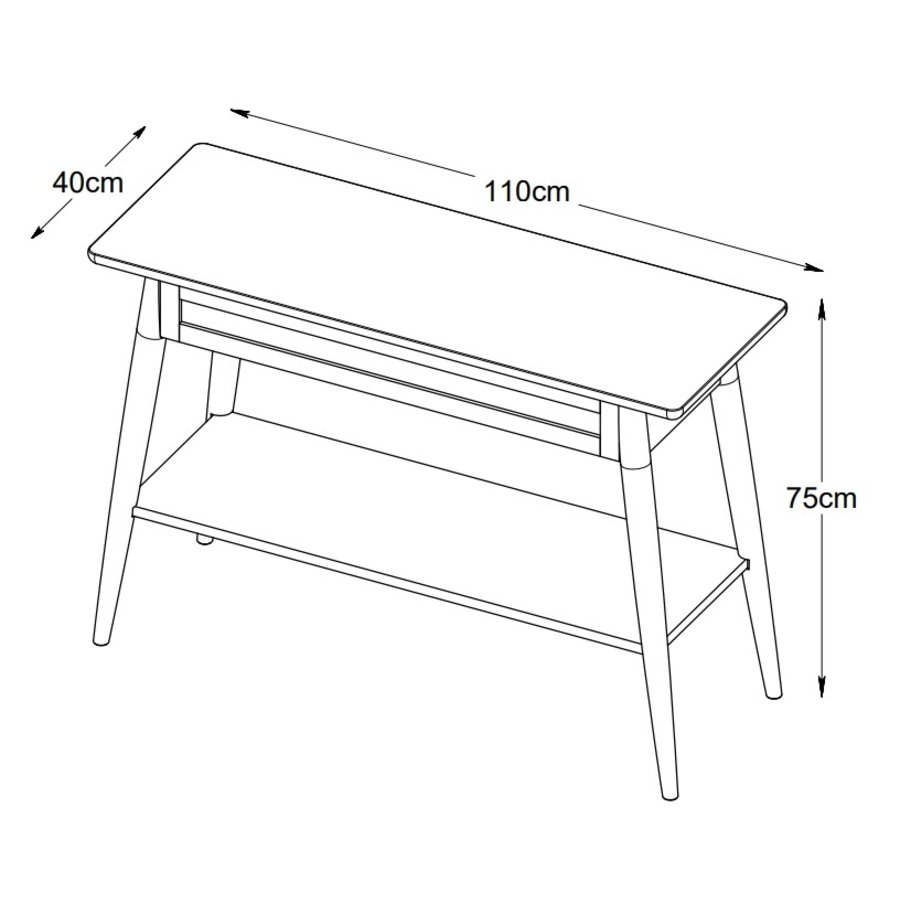 Barrali Sidetable Gerookt Eiken / Rattan Barrali Sidetable Gerookt Eiken / Rattan
