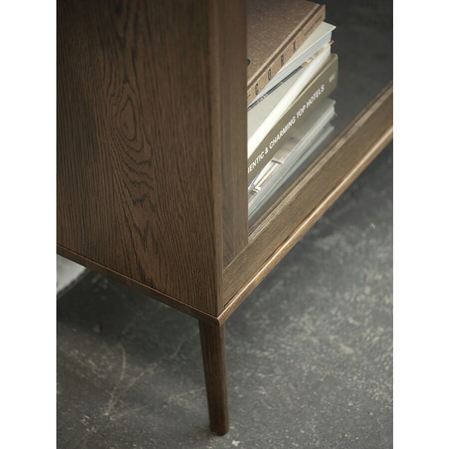 Barrali Vitrinekast Gerookt Eiken / Rattan Barrali Vitrinekast Gerookt Eiken / Rattan