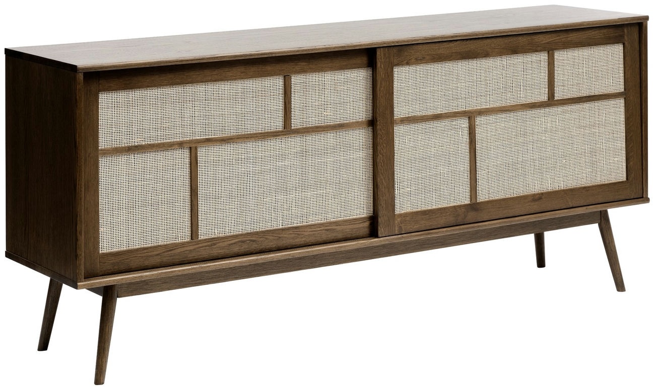 Hygge Interiors Barrali Dressoir Gerookt Eiken / Rattan