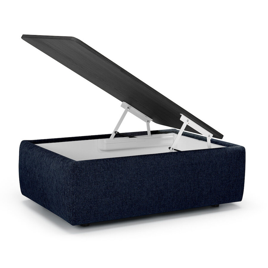 Cleo Voetstoel/Hocker met Opbergruimte Donkerblauw Cleo Voetstoel/Hocker met Opbergruimte Donkerblauw