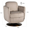 Turner Draaifauteuil Khaki Velvet