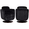 Turner Draaifauteuil Zwart Chenille