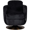 Turner Draaifauteuil Zwart Chenille