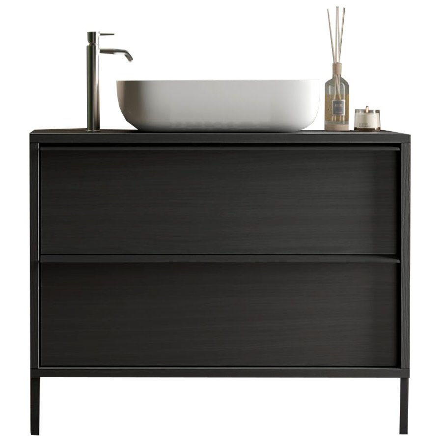 Steel 92 cm Staand Wastafel en Onderkast Steel 92 cm Staand Wastafel en Onderkast