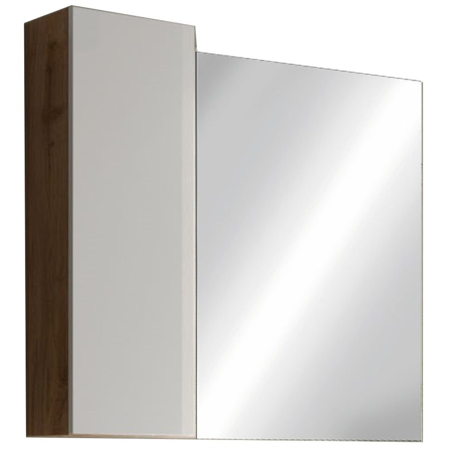 Hamburg 78 cm Wit/Eiken Badkamer Spiegel met Kast Hamburg 78 cm Wit/Eiken Badkamer Spiegel met Kast