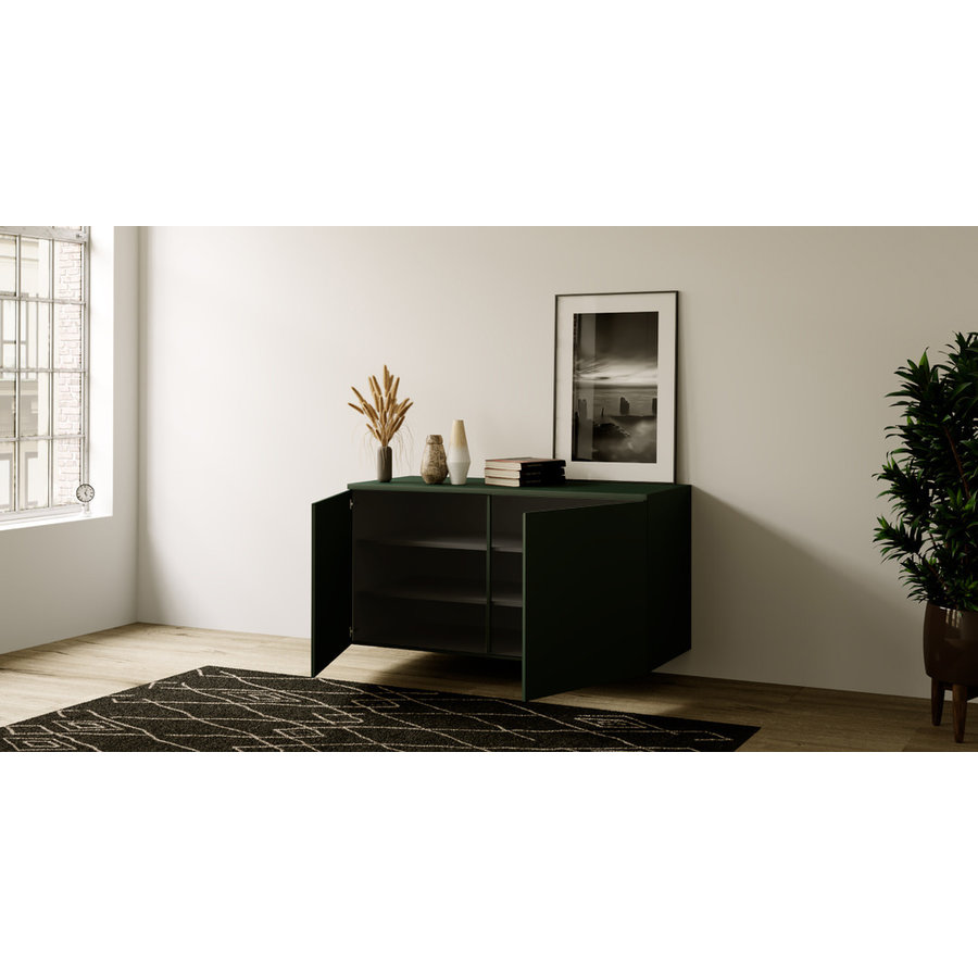 Neve Soft Pro 123 cm Zwevend Dressoir Groen Neve Soft Pro 123 cm Zwevend Dressoir Groen