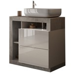 Benvenuto Design Hamburg 79 cm Beton Staand Wastafel en Onderkast Benvenuto Design Hamburg 79 cm Beton Staand Wastafel en Onderkast