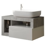 Benvenuto Design Hamburg 79 cm Zwevend Wastafel en Onderkast Beton Benvenuto Design Hamburg 79 cm Zwevend Wastafel en Onderkast Beton