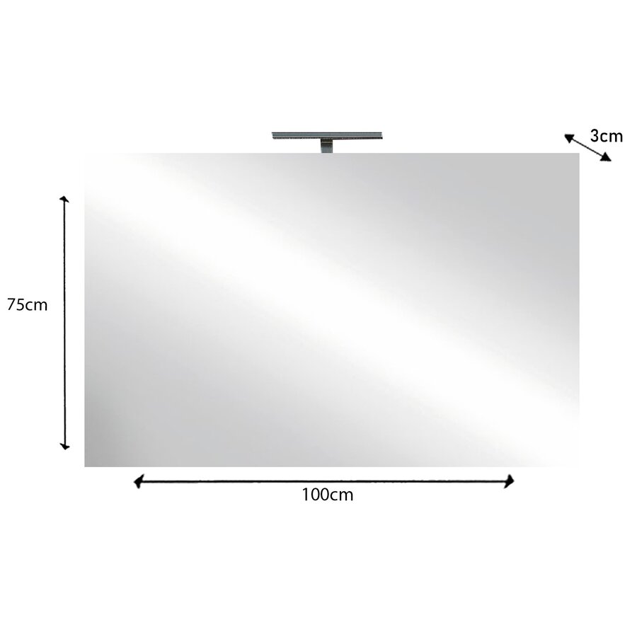 Hamburg 100 cm Badkamerspiegel Hamburg 100 cm Badkamerspiegel