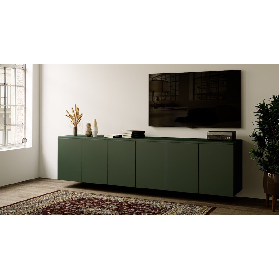 Neve Soft Pro 273 cm Zwevend Dressoir Groen Neve Soft Pro 273 cm Zwevend Dressoir Groen