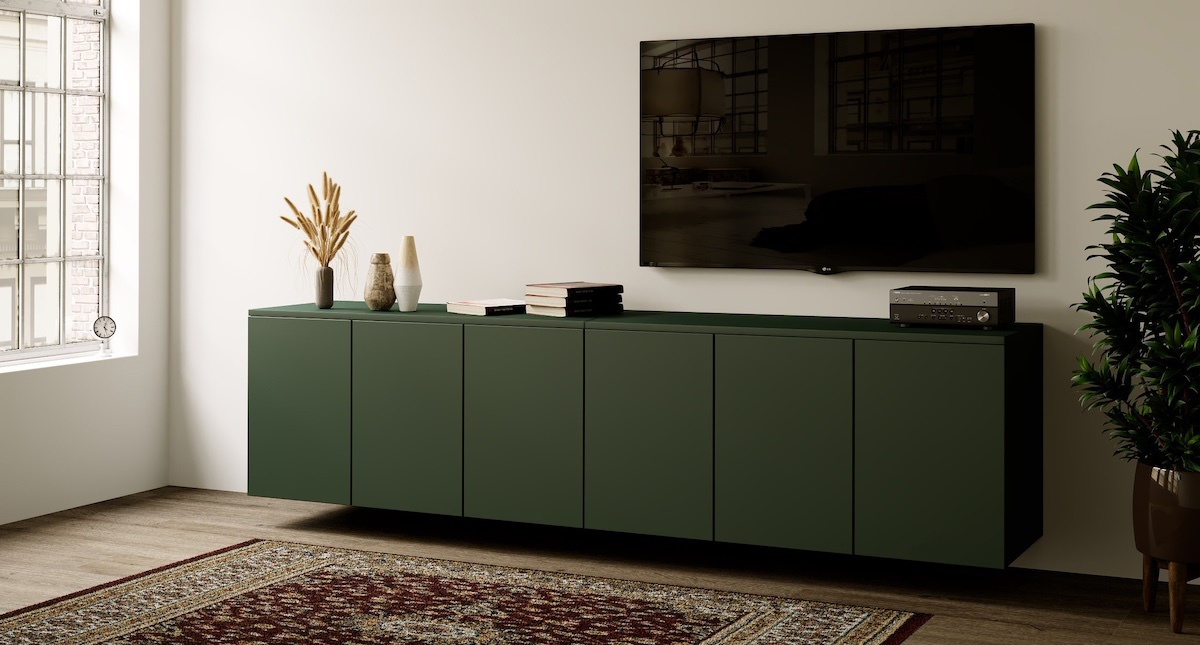 Artego Design Neve Soft Pro 273 cm Zwevend Dressoir Groen