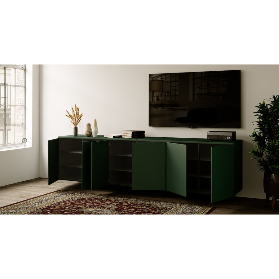 Neve Soft Pro 303 cm Zwevend Dressoir Groen