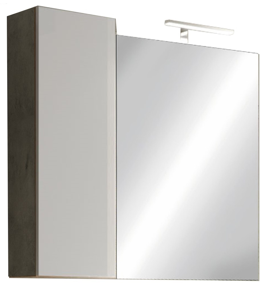 Benvenuto Design Hamburg 78 cm Wit/Beton Badkamer Spiegel met Kast