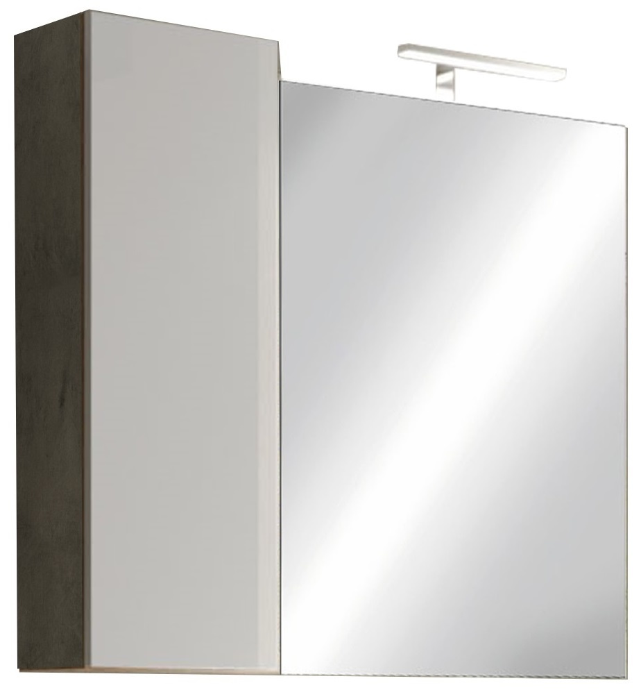 Benvenuto Design Hamburg 110 cm Wit/Beton Badkamer Spiegel met Kast