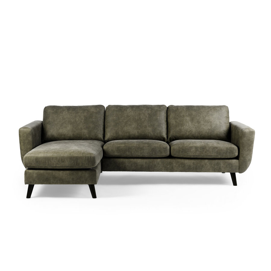 Ritz Groene 3-zits Bank + Chaise Longue Rechts/Links Ritz Groene 3-zits Bank + Chaise Longue Rechts/Links