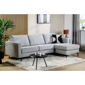 Lions Design Moulin Grijs 3-zits Bank + Chaise Longue Rechts/Links