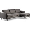 Aka Taupe 3-zits Bank + Chaise Longue Rechts/Links