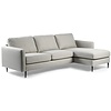 Aka Beige 3-zits Bank + Chaise Longue Rechts/Links