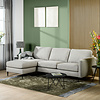 Aka Beige 3-zits Bank + Chaise Longue Rechts/Links