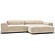 Edda 2-Zits Bank + Chaise Longue Creme