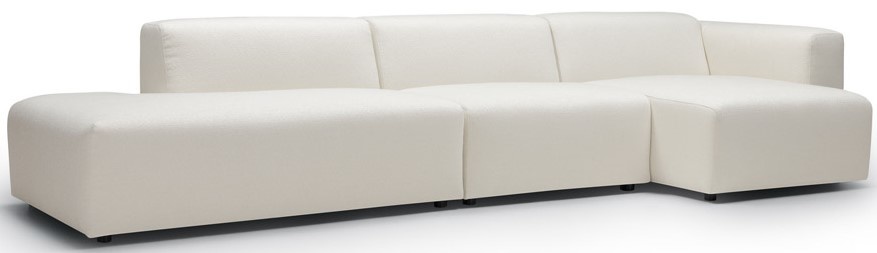 Sits Milano Open End Hoekbank + 4 zits Naturel
