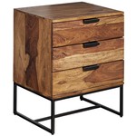 Sky Style Mumbai Massief Hoog Nachtkastje met 3 Lades Sky Style Mumbai Massief Hoog Nachtkastje met 3 Lades