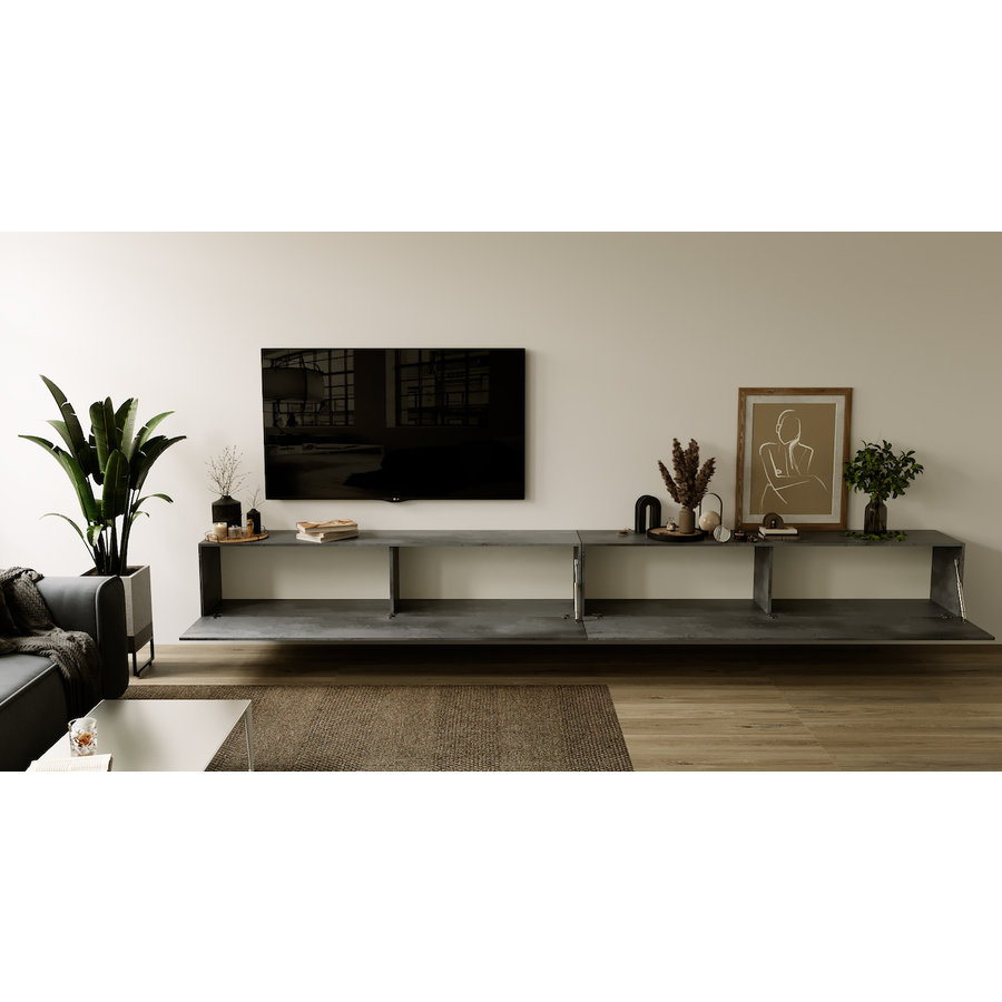 Credenza 276 cm Oxid TV Wandmeubel Credenza 276 cm Oxid TV Wandmeubel