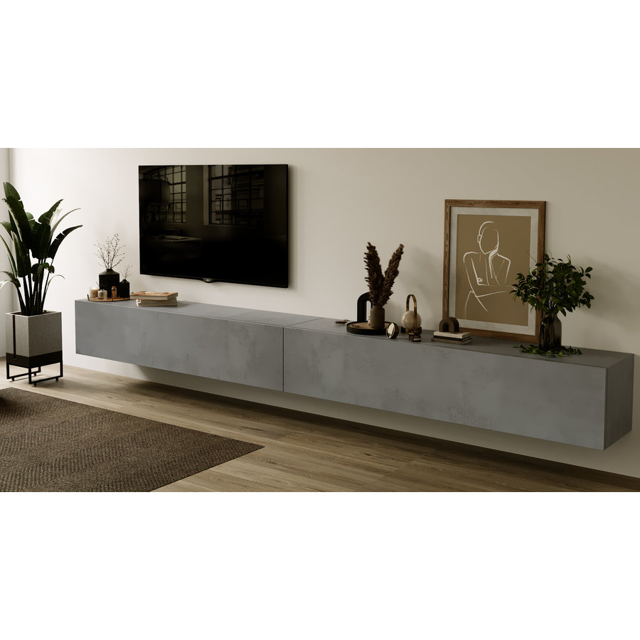 Credenza 276 cm Beton TV Wandmeubel Credenza 276 cm Beton TV Wandmeubel