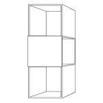 Benvenuto Design Bex Hoogglans Wit Boekenkast Laag