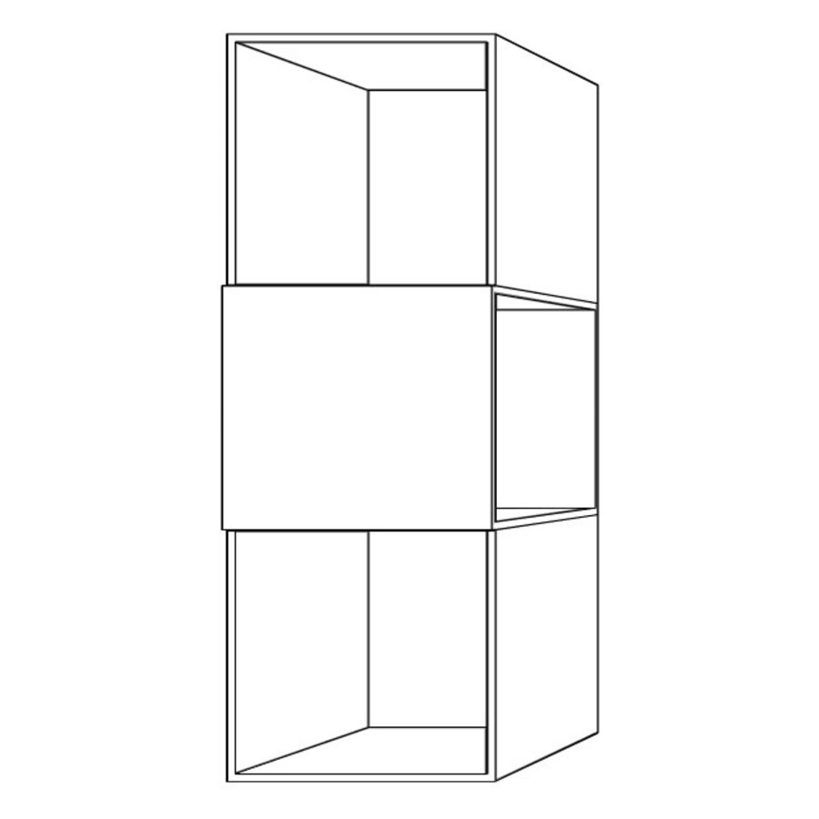 Bex Hoogglans Wit Boekenkast Laag